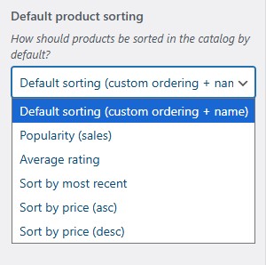 Configurator Default Product Sorting