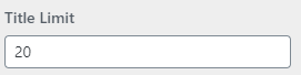 WP Configurator Theme BlogArchivesSearch Title Limit