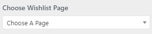 WP Configurator Theme Header Options Choose Wishlist Page
