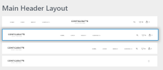 WP Configurator Theme Header Options Main Header Layout