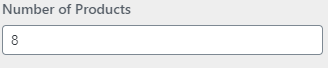 WP Configurator Theme Shop Number of Products 1