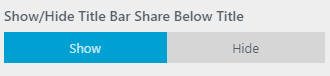 Show/Hide Title Bar