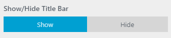WP Configurator Theme Title Bar General ShowHide Title Bar
