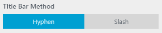 WP Configurator Theme Title Bar General Title Bar Method
