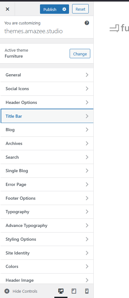 furnituretheme titlebar